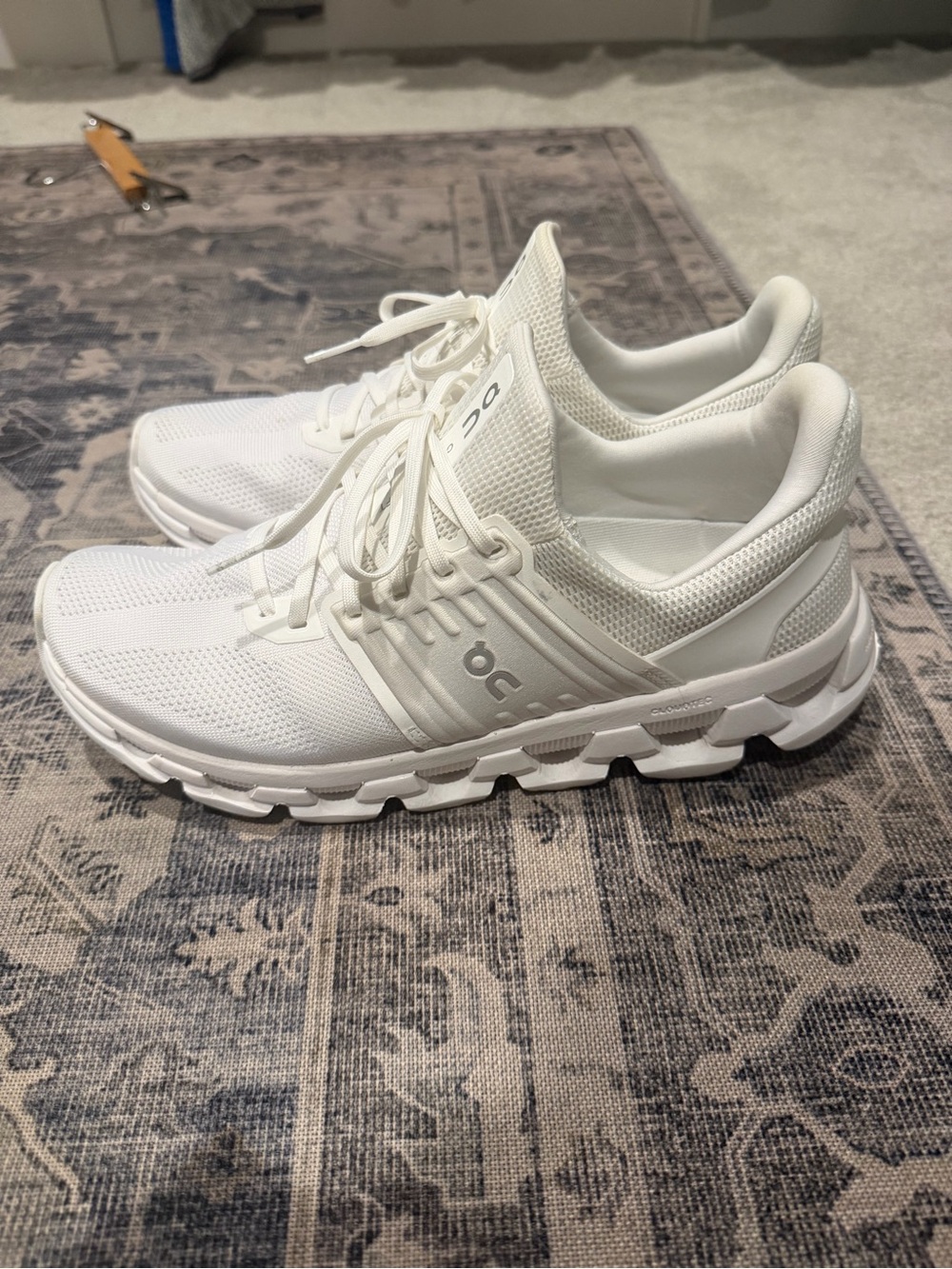 On Running Cloud Athletic Shoes in White